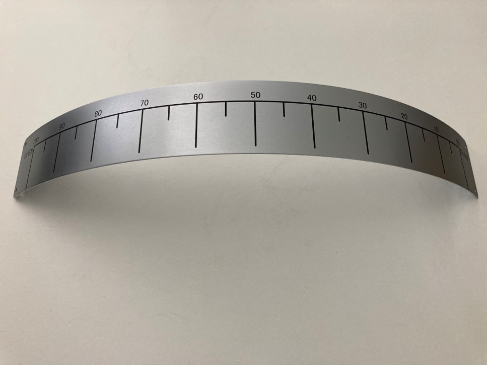 プラント設備用目盛銘板（ステンレス）